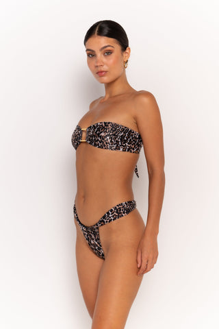 XENIA LEOPARDO - BANDEAU BIKINI TOP